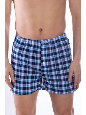 Pánské trenýrky 1449 modré káro