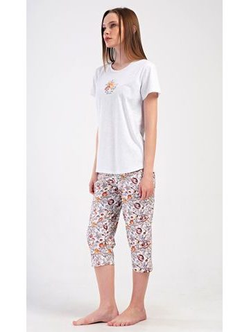 Dámské pyžamo kapri Motýl - tmavě šedá