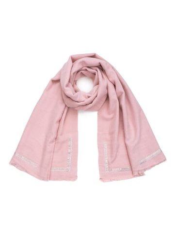 Lemovaná šála růžová