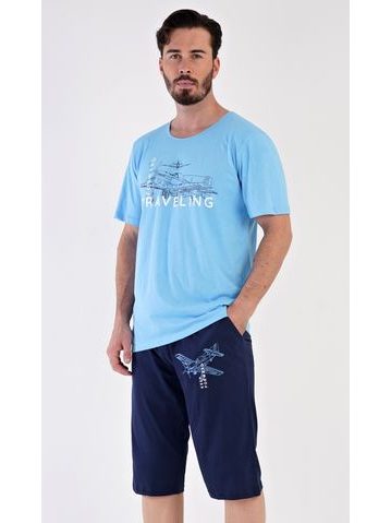 Pánské pyžamo kapri Indigo - žlutá