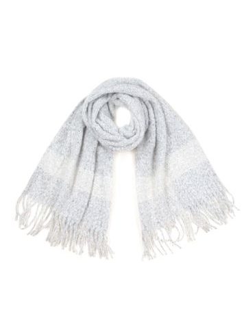 Šál se střapci bílý