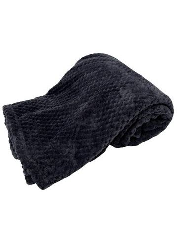 Mikroflanelová deka 150 x 200 cm, 220 GSM, Tmavě šedá Jacquard