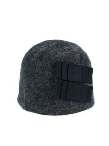Elegantní dámský zimní klobouk tmavě šedý
