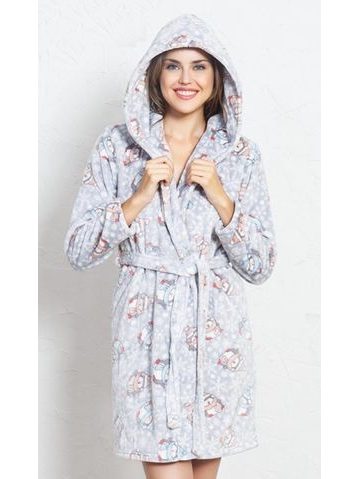 Dámský dlouhý župan se šálovým límcem FLORA starorůžová