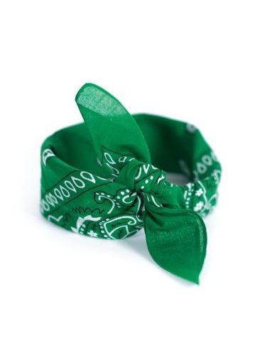 Zelený šátek do vlasů pin-up bandana