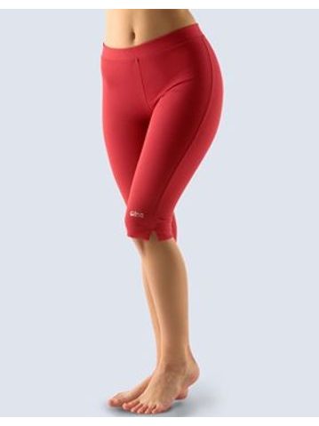 Dámské capri, šité, klasické, jednobarevné 95001P - třešňová