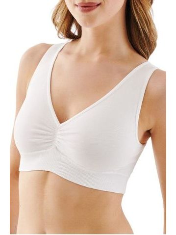Bezešvá podprsenka Top Shape bílá