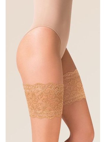 Samodržící krajkové bandeletky Thigh Band béžové