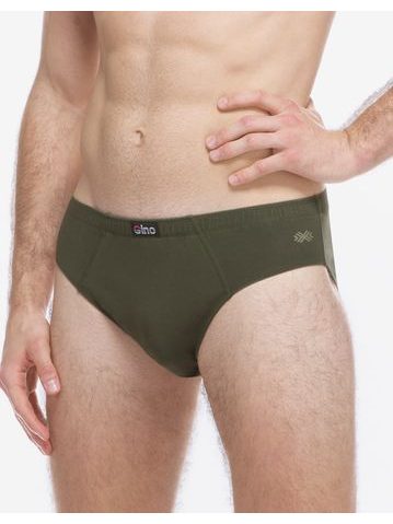 Pánské slipy nadměrné, šité, s potiskem - lahvová šedozelená