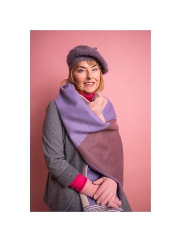 Šátek s pruhy modrošedý