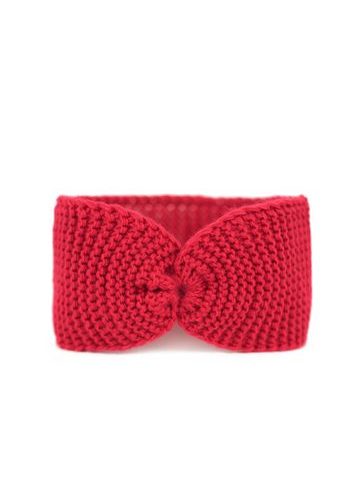 Měkká slušivá čelenka červená