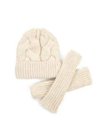 Čepice, palčáky - bílá