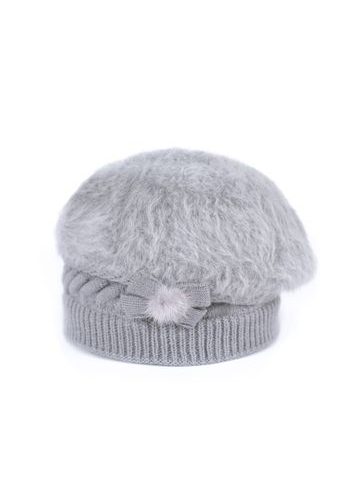 Klasický baret s anténkou světle růžový