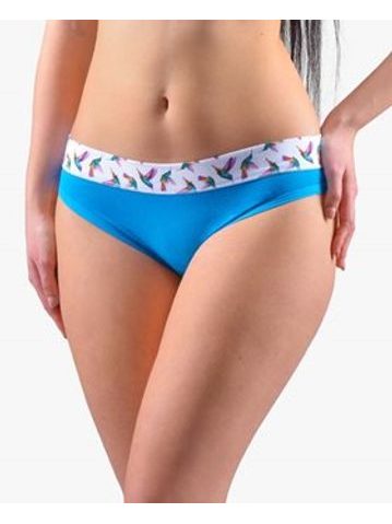 Dámské kalhotky bokové se širokým bokem, širší bok, šité, s potiskem Disco XVII 16172P - dunaj fialová