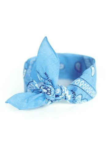 Šátek do vlasů pin-up do vlasů v odstínu světle modré (baby-blue)