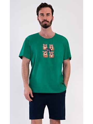 Pánské pyžamo šortky Surf - tmavě modrá