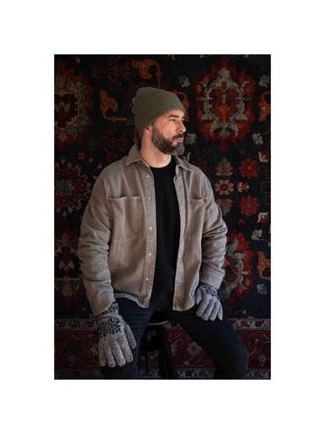 Sada čepice a šála - khaki