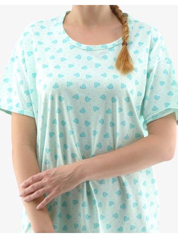 Dámské domácí šaty s krátkým rukávem Wonderful - světle lososová