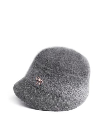 Slušivý baret - šedý