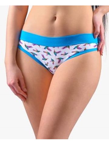 Dámské kalhotky bokové se širokým bokem, širší bok, šité, s potiskem Disco XVII 16171P - dunaj fialová