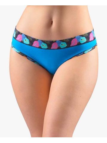 Dámské kalhotky bokové se širokým bokem, širší bok, šité, s potiskem Disco XVII 16170P - dunaj atlantic