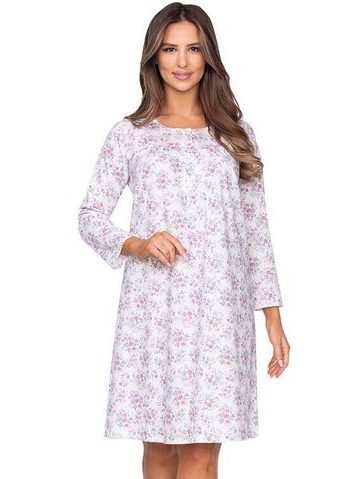 Dámská košilka Violet růžovo-šedé květiny