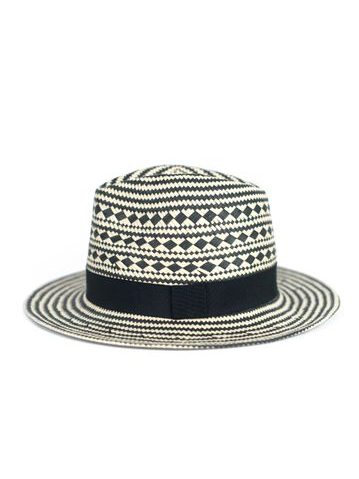 Dámský letní elegantní klobouk - černobílý