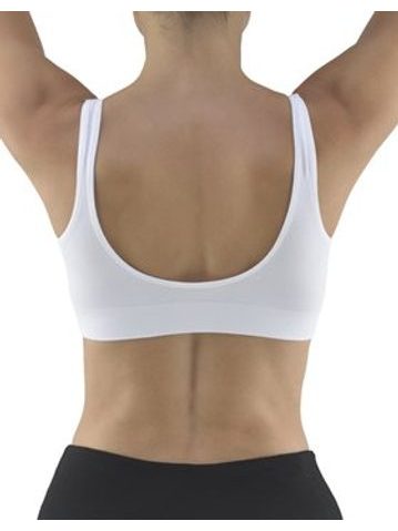 Dámský top podprsenkový se širokými ramínky, bez kostice, bezešvé, jednobarevné Bamboo PureLine 07011P - tm. lososová