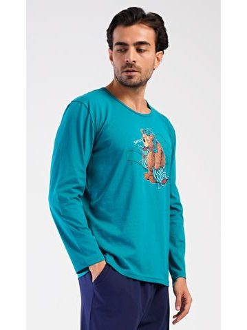 Pánské saténové pyžamo Adam vínové