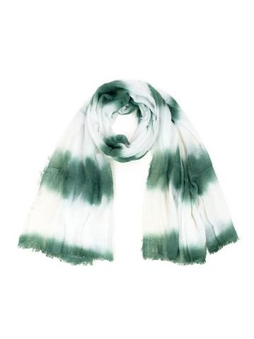 Batikovaný dlouhý šál - zelený