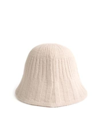 Teplý zimní klobouk - ecru