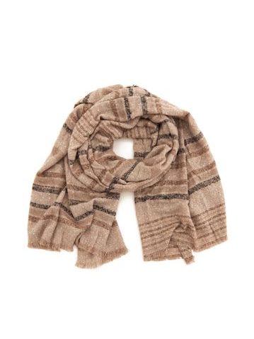 Vlněný šál v zemitých barvách