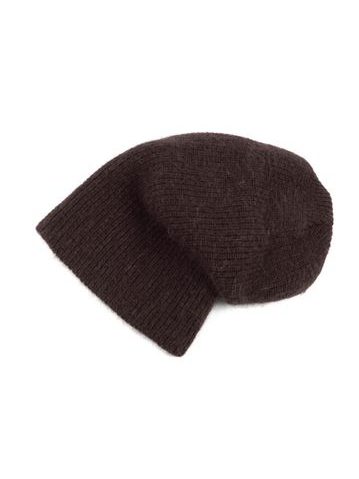 Čepice Angora Street - tmavohnědá