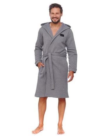 Pánský župan James šedý s medvědem