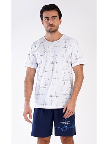 Pánské pyžamo šortky Outdoor - modrá