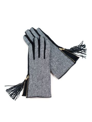 Dámské elegantní rukavice modrošedé