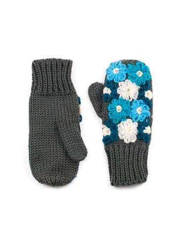 Rukavice květinová louka modré