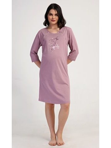 Dámská noční košile mateřská Emily - starorůžová