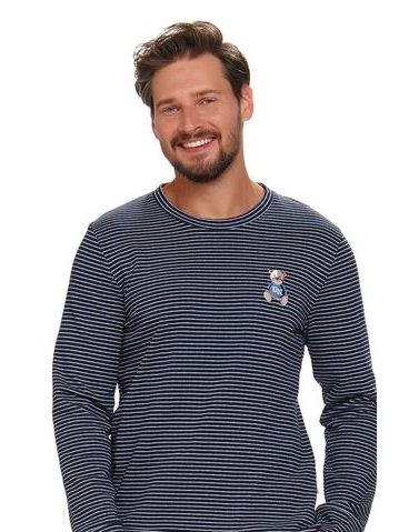 Pánské pyžamo dlouhé 79087P - lékořice černá