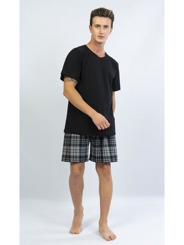 Pánské pyžamo šortky Aleš - černá