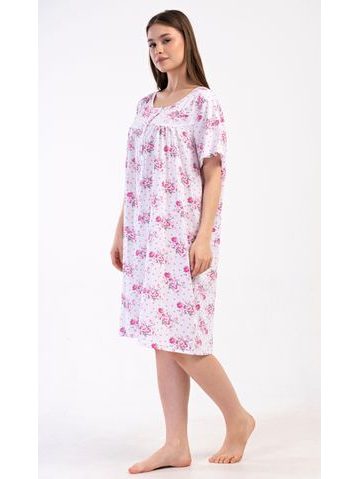 Dámská noční košile s krátkým rukávem Julie - růžová