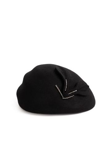 Zdobený klobouk - černý