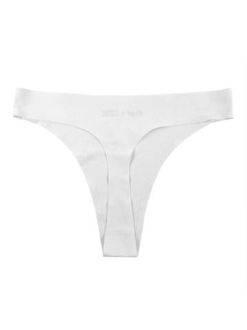 Bezešvá tanga String bílá