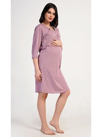 Dámská noční košile mateřská Love - světle šedá