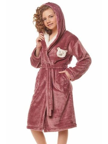 Dívčí župan Elsa tmavě starorůžový