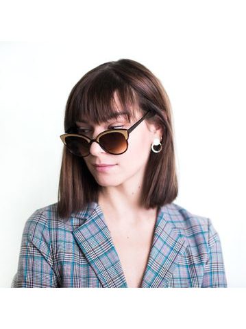 Zrcadlové sluneční brýle hnědé