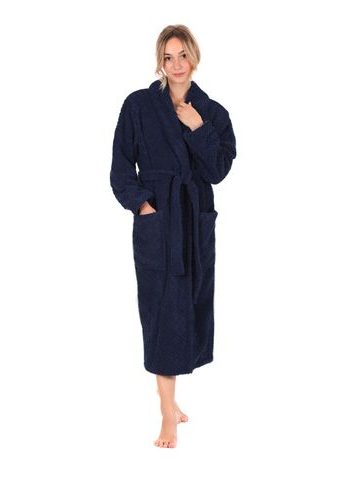 Unisex župan se šálovým límcem Athena tmavě modrá