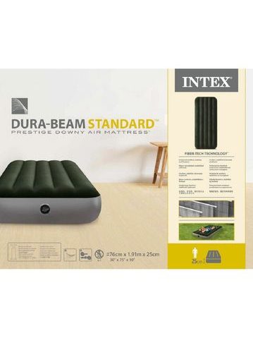 INTEX Nafukovací QUEEN DURA-BEAM matrace s USB150 152 x 203 x 30 cm