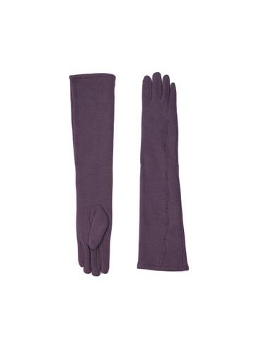Dlouhé elegantní dámské rukavice fialové