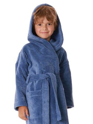 Dětský dlouhý župan s kapucí LILLY a JACK EXTRA malinová